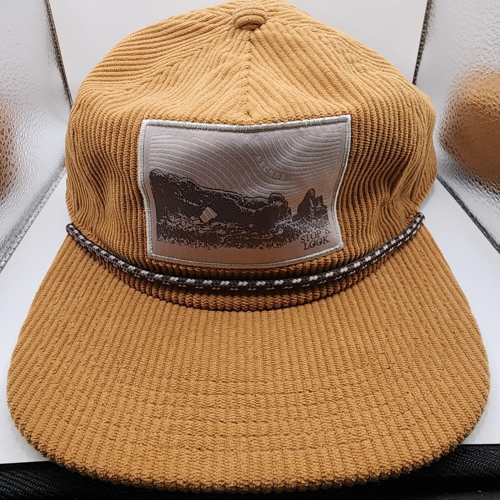 Columbia Arches Rope Corduroy Snapback Hat Mens O/S Brown Cap NWOT CS9802